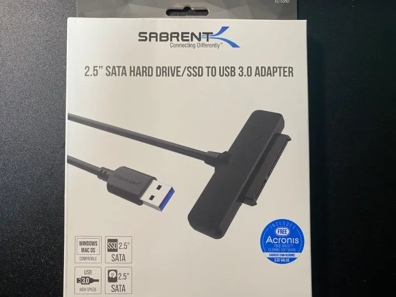 SABRENT SSD USB変換ケーブル