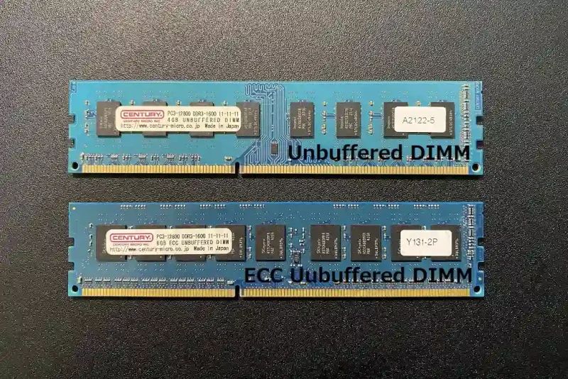 Unbuffered DIMMとECC Unbuffered DIMM