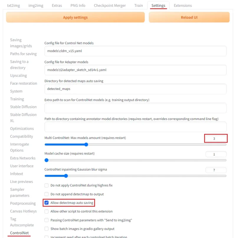 ControlNet Settings