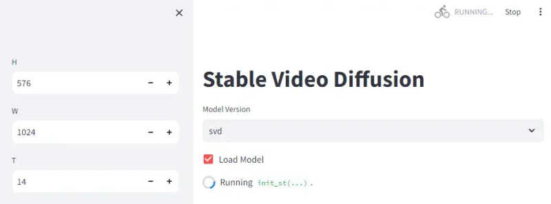 Stable Video Diffusion モデルロード